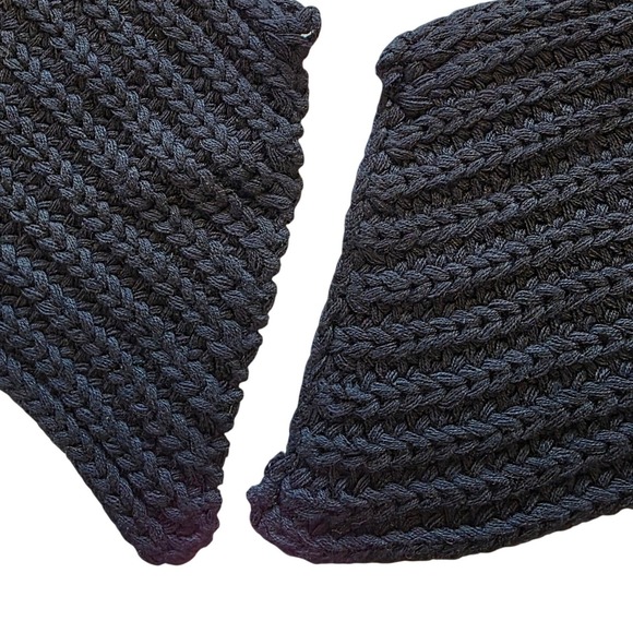 ATOIR Size 4 Revolve The Tulip Cable Knit Black Wrap Crop Top Waist Wrap Tie - Picture 8 of 8